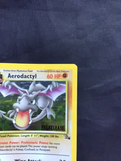 Pokemon Cards: 1st Edition Fossil Rare Holo Prerelease: Aerodactyl 1/62 - Image 4