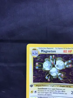Pokemon Cards: 1st Edition Fossil Rare Holo: Magneton 11/62 - Image 3