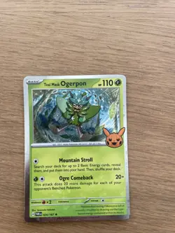 Pokemon TCG Halloween Trick Or Trade 2024 Teal Mask Ogerpon #24/167 Cosmos Rare - Image 1