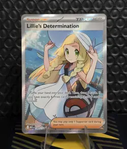 Lillie's Determination 169/132 Me01: Mega Evolution Holo Pokemon TCG Card - Image 1