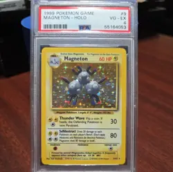 PSA 4 Pokemon Magneton 9/130 Base Set 2 Holo Rare - Image 1