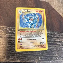 Machamp 8/102 Base Set Holo Rare 1st Edition 1999 WOTC Pokemon TCG LP - Image 1