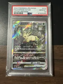 2022 POKEMON JPN SWORD & SHIELD VSTAR UNIVERSE FULL ART/LEAFEON VSTAR PSA 10 - Image 1