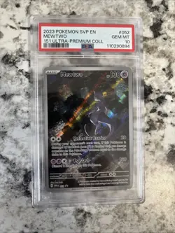 2023 Pokemon S&V 151 UPC Black Star Promo Mewtwo #52 - GEM MINT PSA 10 - Image 1