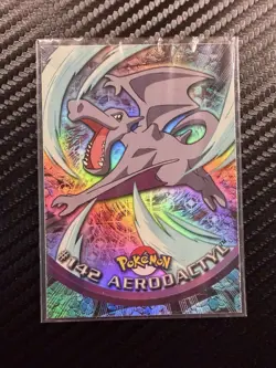 Aerodactyl 142 Rainbow Foil Pokemon 2000 Topps TV Animation Edition - Image 1