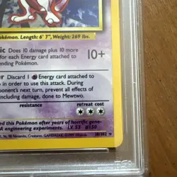 Psa 6 1999 Pokemon Mewtwo 10/102 Holo - Image 3