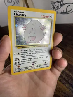 Pokemon TCG 1999 WOTC Base Set Chansey Holo 3/102 Light Played Condition - Image 3