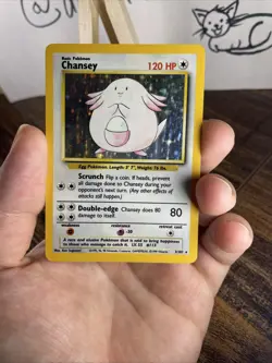 Pokemon TCG 1999 WOTC Base Set Chansey Holo 3/102 Light Played Condition - Image 4