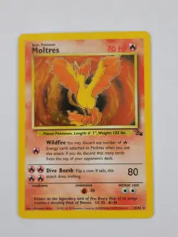 1999 POKEMON FOSSIL #12/62 MOLTRES HOLO LP - Image 1