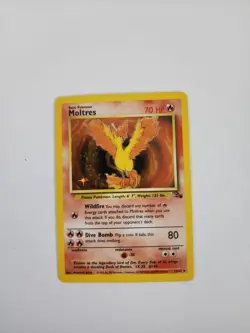 1999 POKEMON FOSSIL #12/62 MOLTRES HOLO LP - Image 4
