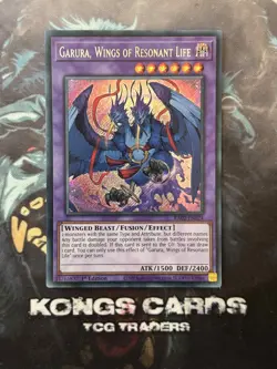 RA02-EN024 Garura, Wings of Resonant Life Secret Rare YuGiOh! - Image 1