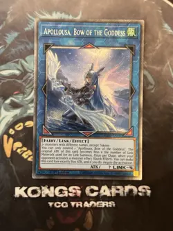 RA02-EN040 "Apollousa, Bow of the Goddess Platinum Secret Rare YuGiOh - Image 1