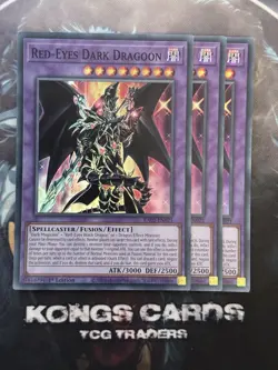3X RA02-EN021 "Red-Eyes Dark Dragoon" Super Rare YuGiOh! NEW PLAYSET - Image 1