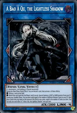 A Bao A Qu, The Lightless Shadow - Secret Rare 1st Ed. SUDA-EN049 - NM - YuGiOh - Image 1