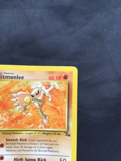 Pokemon Cards: Fossil 1st Edition Rare: Hitmonlee 22/62 - Image 3