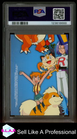 GARY OAK S.1 UK TOPPS POKEMON SERIES 1 CHARACTER CARDS 1999 TV8 PSA 9 - Image 2