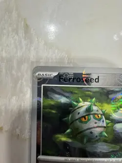 Pokemon TCG Ferroseed 068/086 White Flare Poke Ball Reverse Holo Card - NM - Image 2