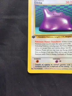 Pokemon Cards: Fossil 1st Edition Rare: Ditto 18/62 - Image 5