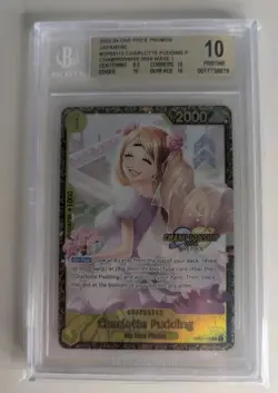 One Piece Card Game Charlotte Pudding OP03-112 Championship Top 64 BGS 10 ENG - Image 1