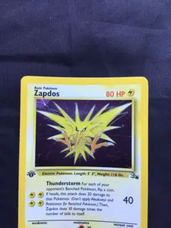 Pokemon Cards: 1st Edition Fossil Rare Holo: Zapdos 15/62 - Image 2