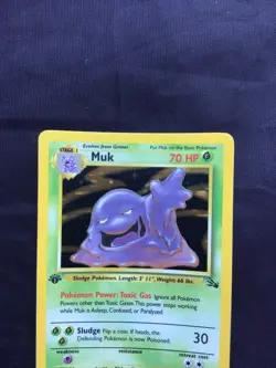 Pokemon Cards: 1st Edition Fossil Rare Holo: Muk 13/62 - Image 2