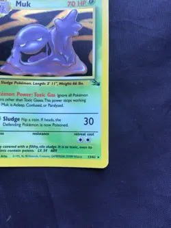 Pokemon Cards: 1st Edition Fossil Rare Holo: Muk 13/62 - Image 5