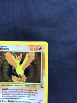 Pokemon Cards: 1st Edition Fossil Rare Holo: Moltres 12/62 - Image 4