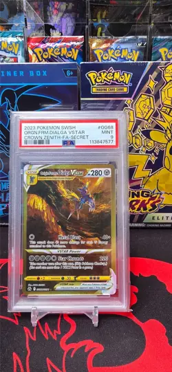 ORIGIN FORME DIALGA VSTAR Pokemon SWSH Crown Zenith Full Art Secret #GG68 PSA 9 - Image 1