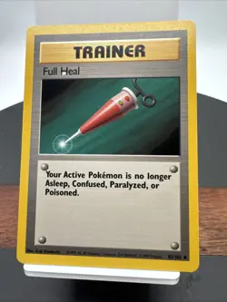 Pokemon TCG Full Heal - 82/102 - 1999 Wizards - Base Set Unlimited - PLAYED - Image 1