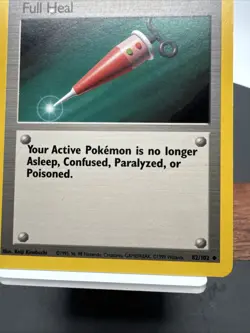 Pokemon TCG Full Heal - 82/102 - 1999 Wizards - Base Set Unlimited - PLAYED - Image 3