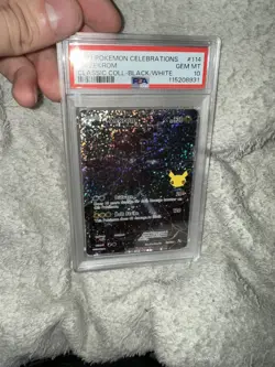 2021 POKEMON CELEBRATIONS FA/ ZEKROM #114 CLASSIC COLLECTION BLACK/WHITE PSA 10 - Image 1