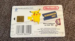 1999 Pokemon Snap Blockbuster Video Warner Bros Video Chip Card - Charmander - Image 3