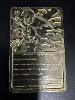 Pokemon 23k Gold Plated Charizard Trading Card Burger King 1999 RARE Limited!!!! - Image 2