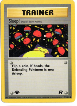 Sleep! 1st Edition 79/82 Team Rocket Set Pokemon Card - Image 1