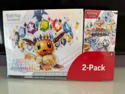 Pokemon TCG Prismatic Evolutions Costco Bundle ETB + Booster Bundle New & Sealed - Image 1