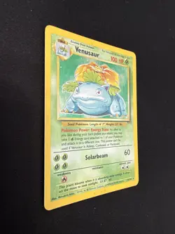 Pokemon TCG Venusaur 15/102 Base Set Unlimited Holo Rare Vintage HP DMG - Image 3