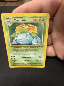 Pokemon TCG Venusaur 15/102 Base Set Unlimited Holo Rare Vintage HP DMG - Image 4