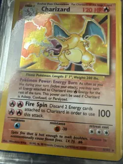Pokemon TCG Charizard Base Set 4/102 Holo Rare Unlimited - Image 1