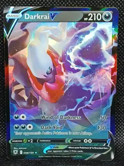 Darkrai V 098/189 Full Art Pokemon Card Astral Radiance Pack Fresh NM + - Image 1