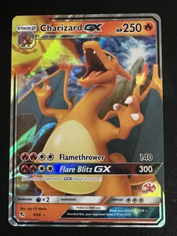 Charizard GX 9/68 (Symbol 60) Pokemon Hidden Fates Battle Academy Creases - Image 1