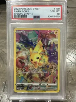 2023 Pokemon SWSH Crown Zenith Pikachu #160/159 PSA 10 - Image 1