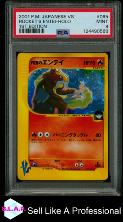 ROCKET'S ENTEI-HOLO 1ST EDITION POKEMON JAPANESE VS 2001 095 PSA 9 - Image 1