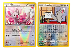 Pokemon Minccino Reverse Holo 124/172 Brilliant Stars & 84/99 Next Destinies NM - Image 1