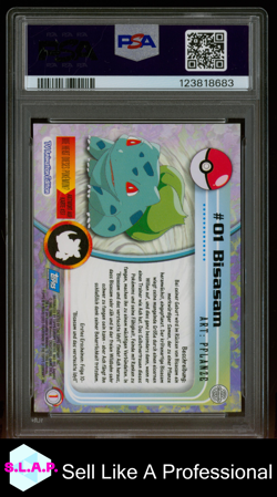 BISASAM GERMAN TOPPS POKEMON TV 1999 1 PSA 9 - Image 2