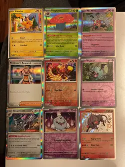 18 Pokemon TCG Cards Lot Shinny Holo/Full Arts&,Many Reverse&Holo's Check Pics - Image 2