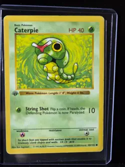 Pokemon TCG Base Set 1st Edition Common: Caterpie 45/102 Shadowless - Image 3