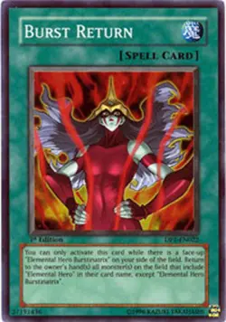 Burst Return - DP1-EN022 - Super Rare - Unlimited Edition - Damaged - Image 1