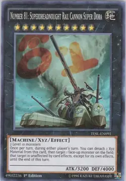 Yugioh Number 81: Superdreadnought Rail Cannon Super Dora TDIL-EN091 Super NM - Image 1