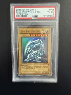 Yu-Gi-Oh Blue-Eyes White Dragon 1st Edition SDK-001 PSA4 - Image 1