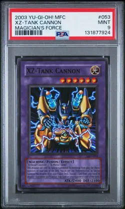 2003 Yu-Gi-Oh! XZ Tank Cannon Magician's Force MFC Unlimited Super Rare PSA 9 - Image 1